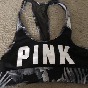 Pink sports bra